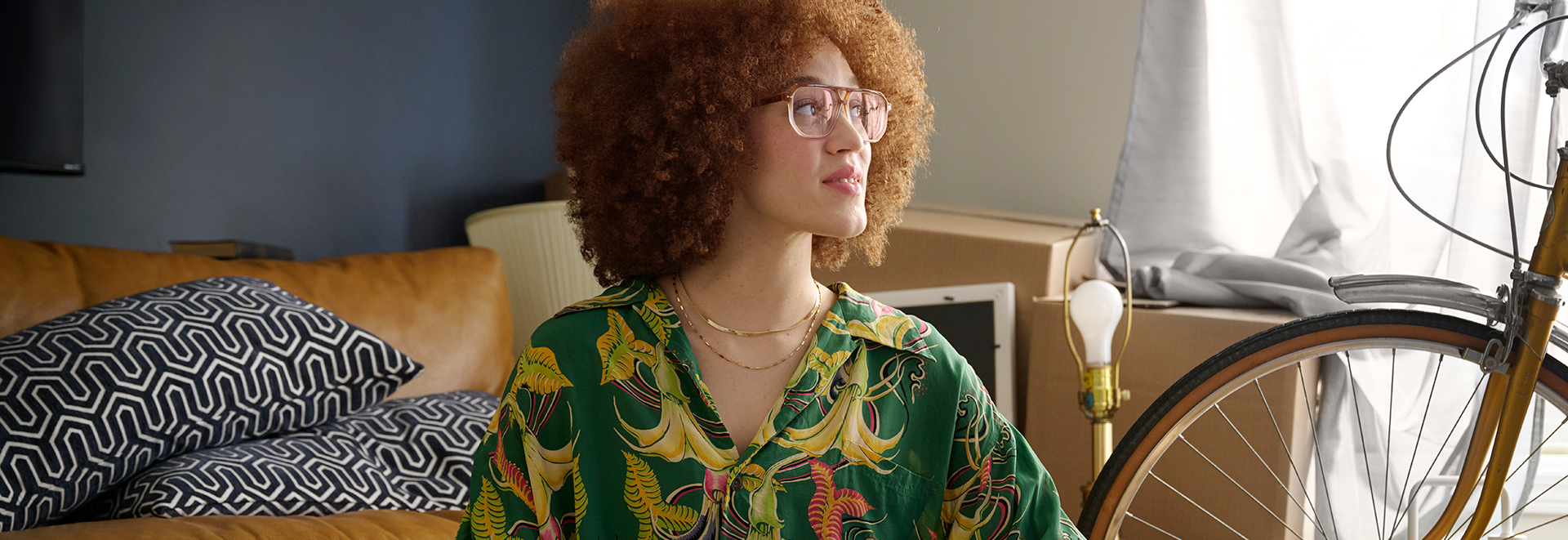 Young Adult recently moved to her new aparment